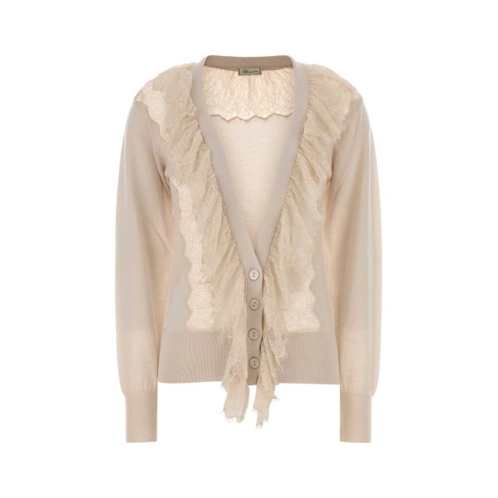 Blumarine Women Sand Wool Cardigan